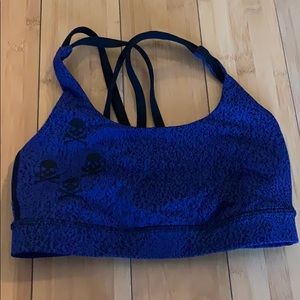 Soulcycle x Lululemon blue & black bra